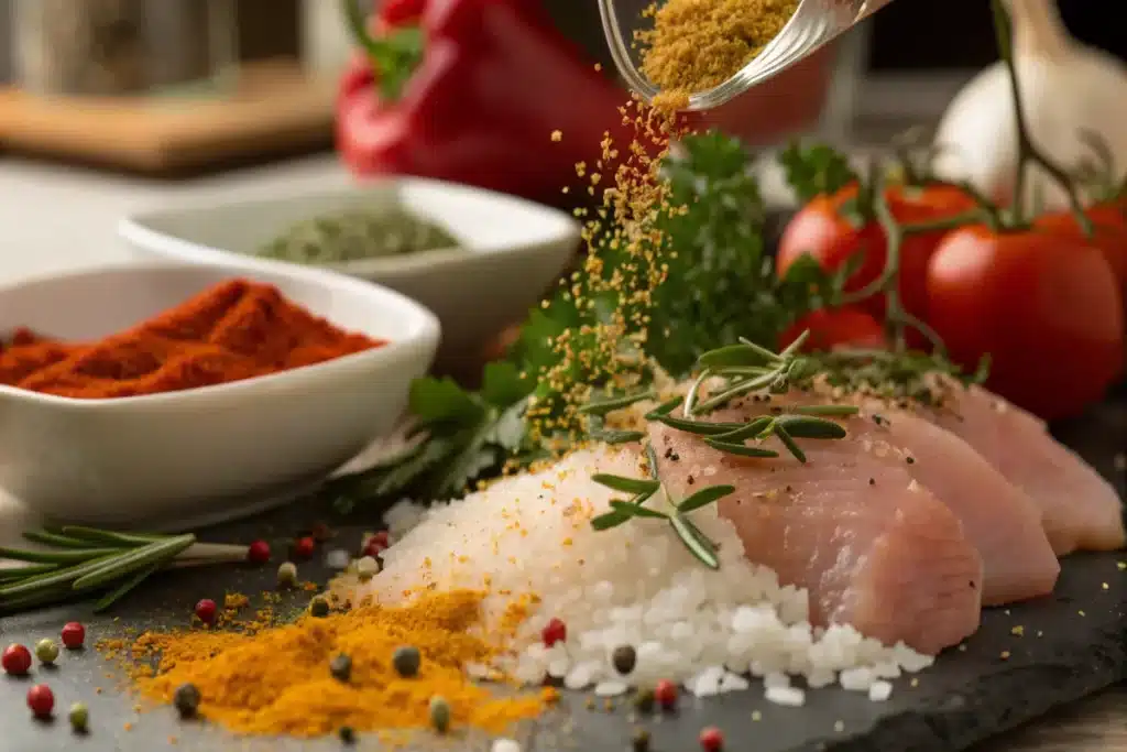 What can I add to chicken and rice for flavor?