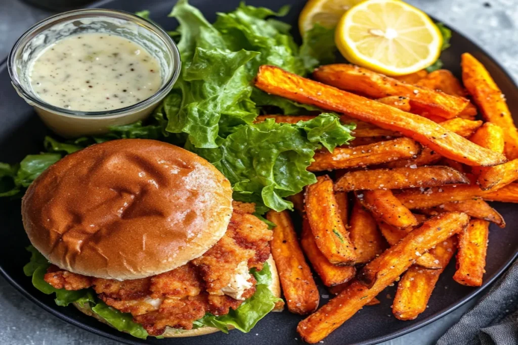 chicken caesar sandwich meal combo