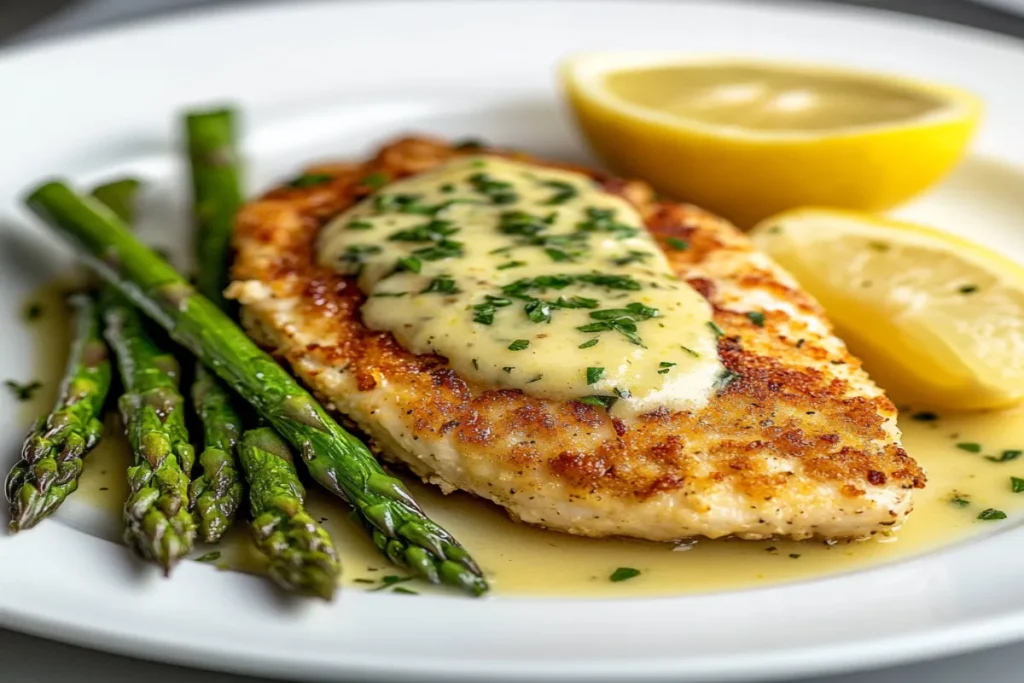 plated parmesan herb crusted chicken Cheesecake Factory style
