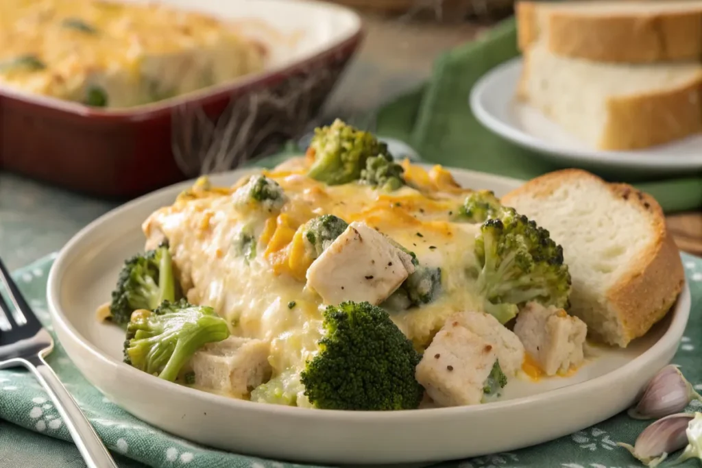 Cheesy Chicken Broccoli Casserole – Family-Style Meal