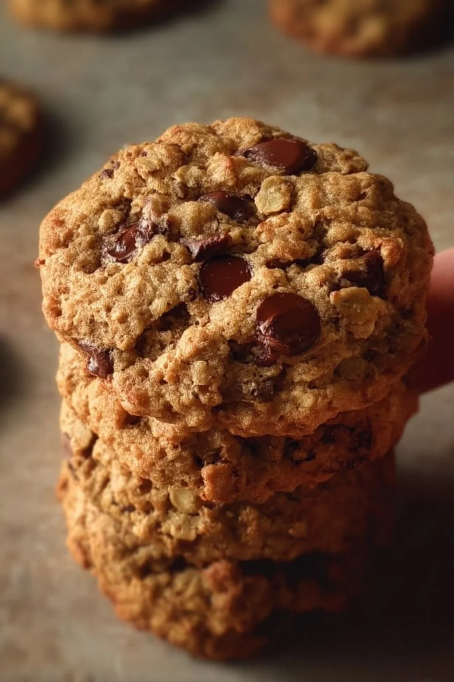 Crumbl oatmeal chocolate chip cookies fresh out of the oven