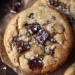 Lavender Sea Salt Chocolate Chunk Cookies on a white plate