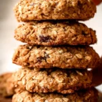 Healthy oatmeal protein cookies baked with nutritious ingredients