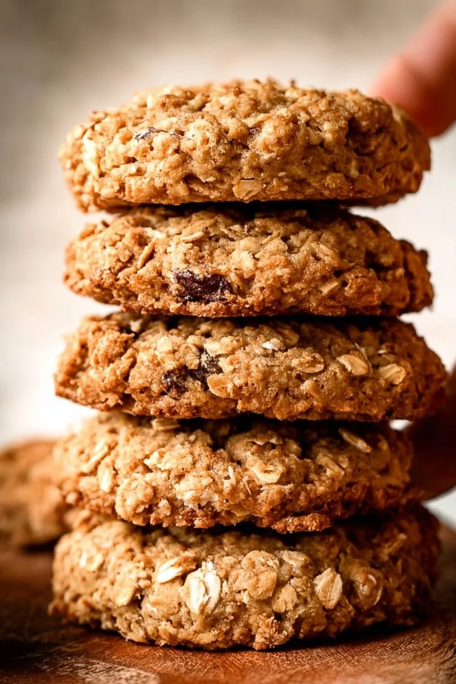 Healthy oatmeal protein cookies baked with nutritious ingredients