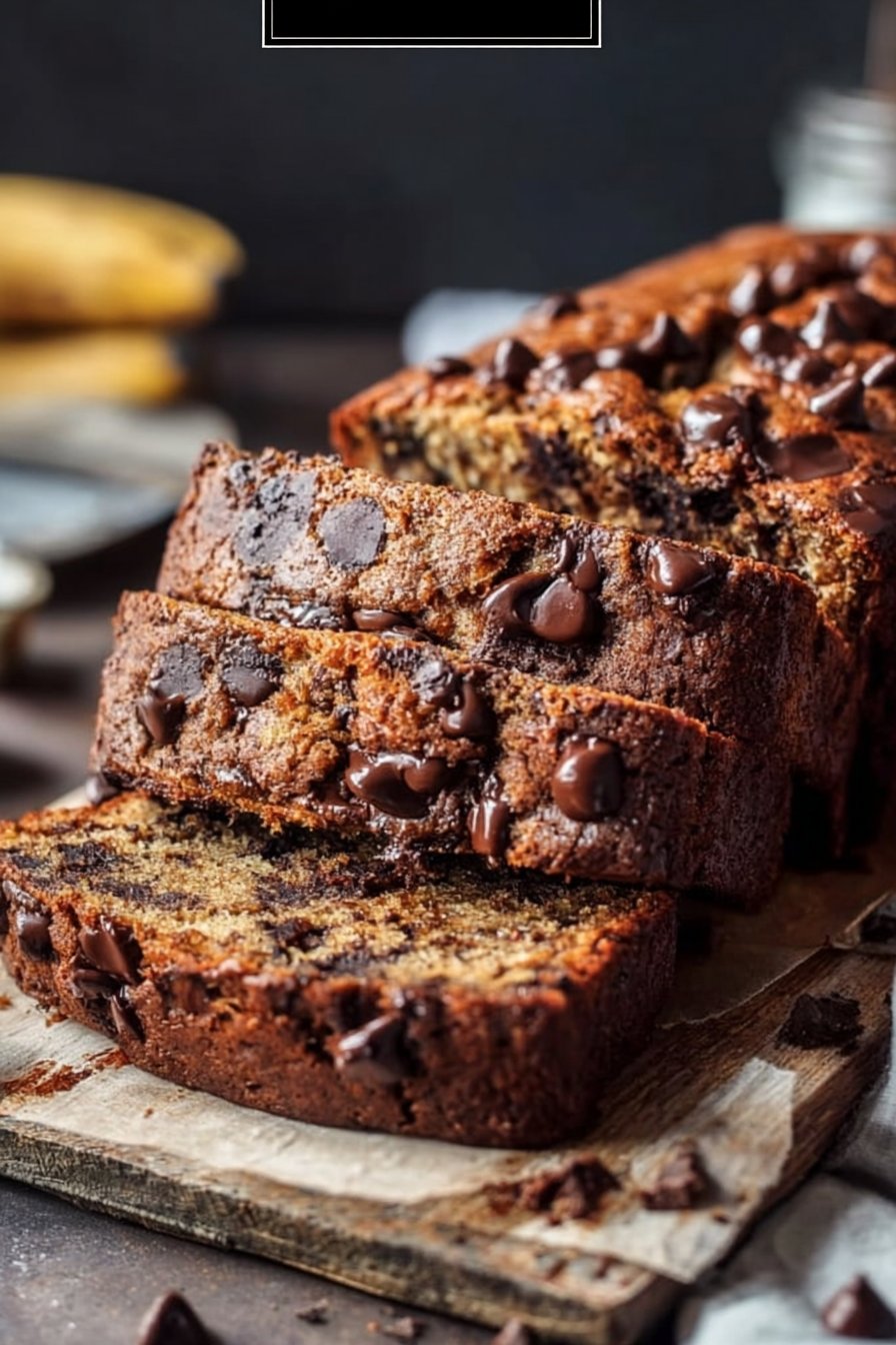 Super Moist Chocolate Chip Banana Bread Recipe