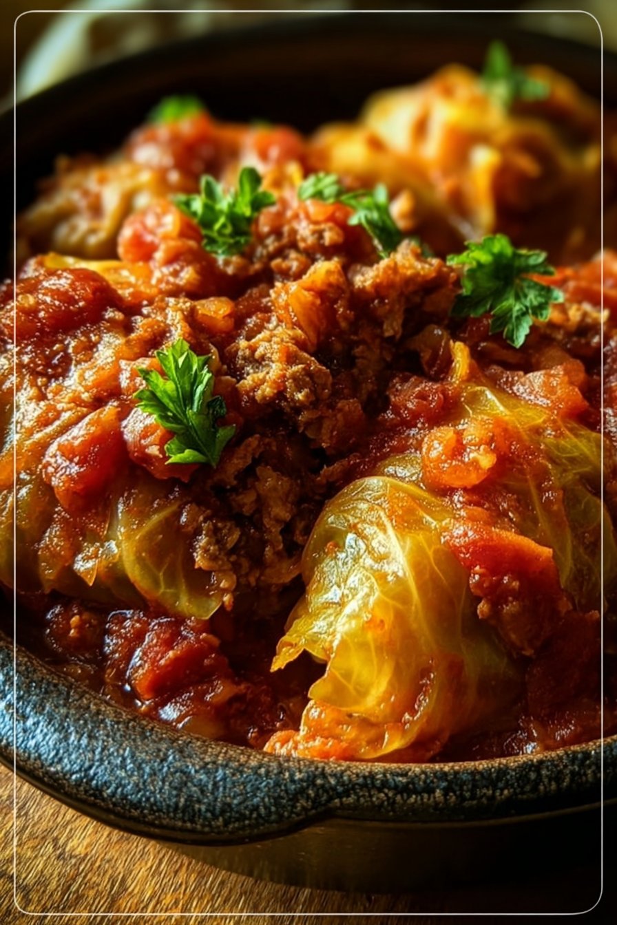 Slow Cooker Unstuffed Cabbage Rolls