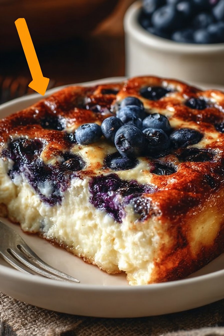 Blueberry Cottage Cheese Breakfast Bake