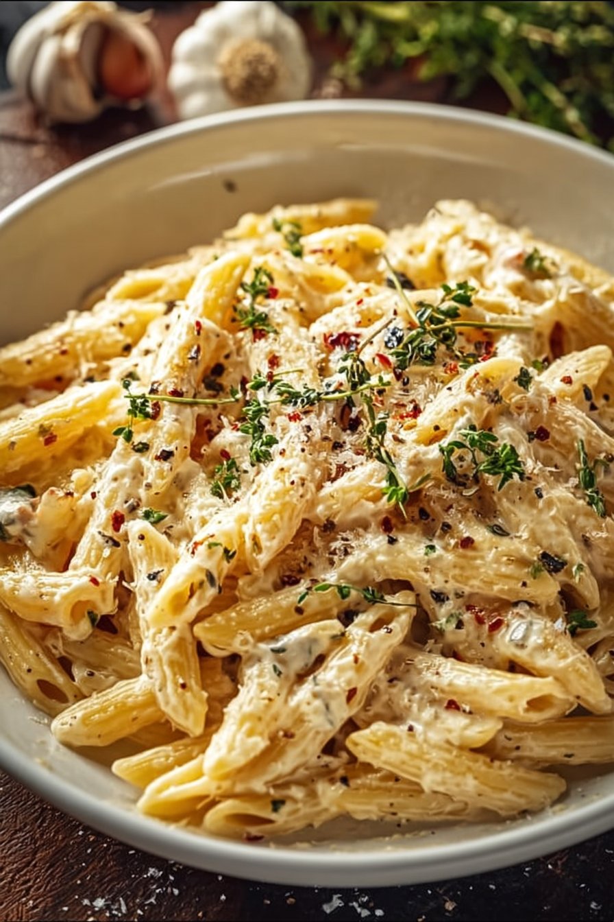 One Pot Creamy Garlic Pasta