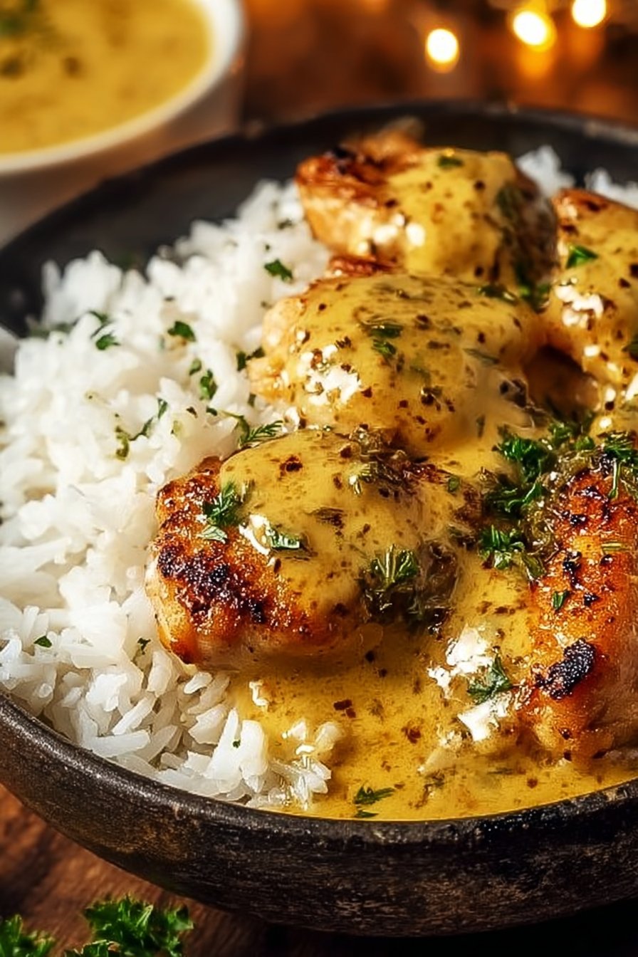 Honey Mustard Chicken with Rice