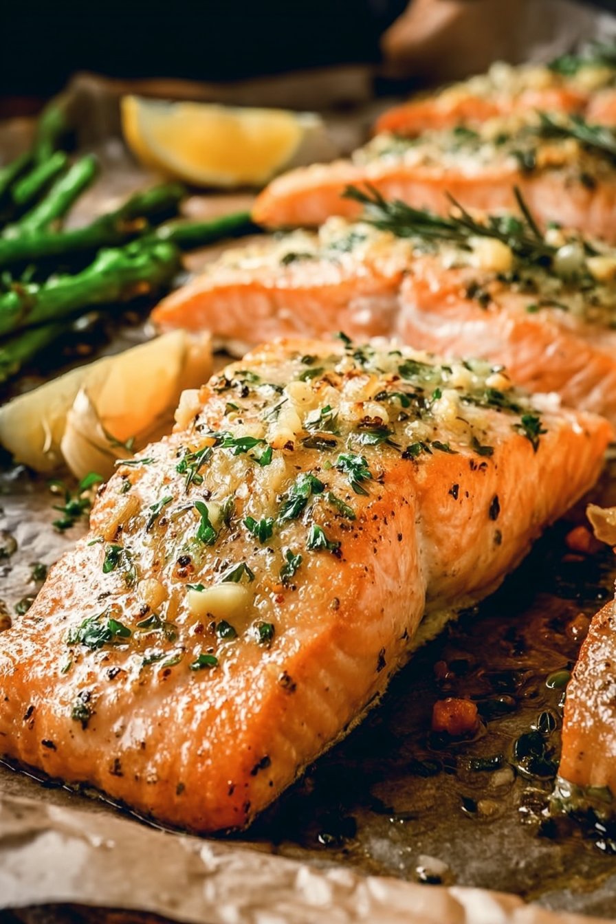 Garlic Butter Baked Salmon