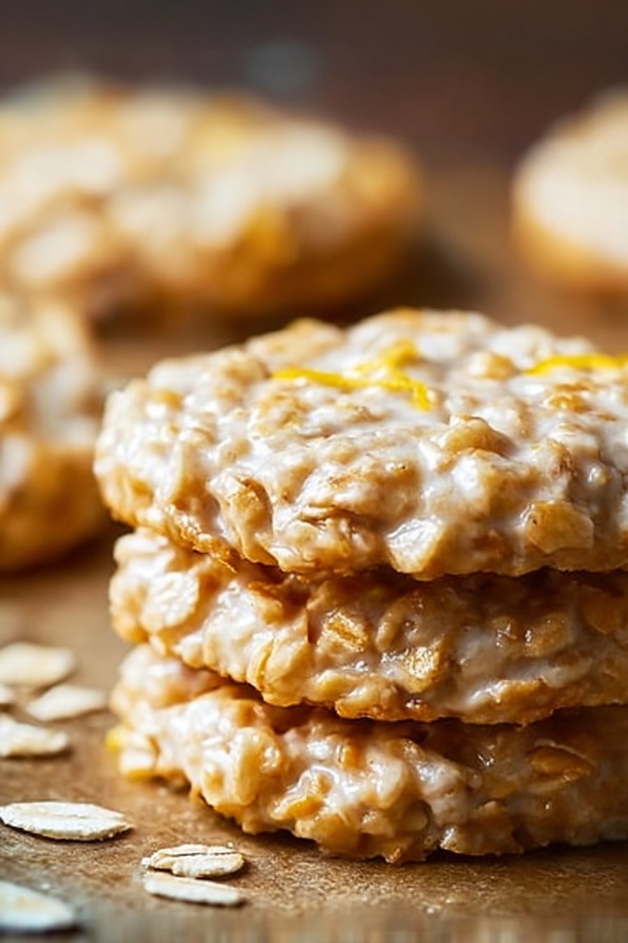 Lemon Oatmeal No-Bake Cookies