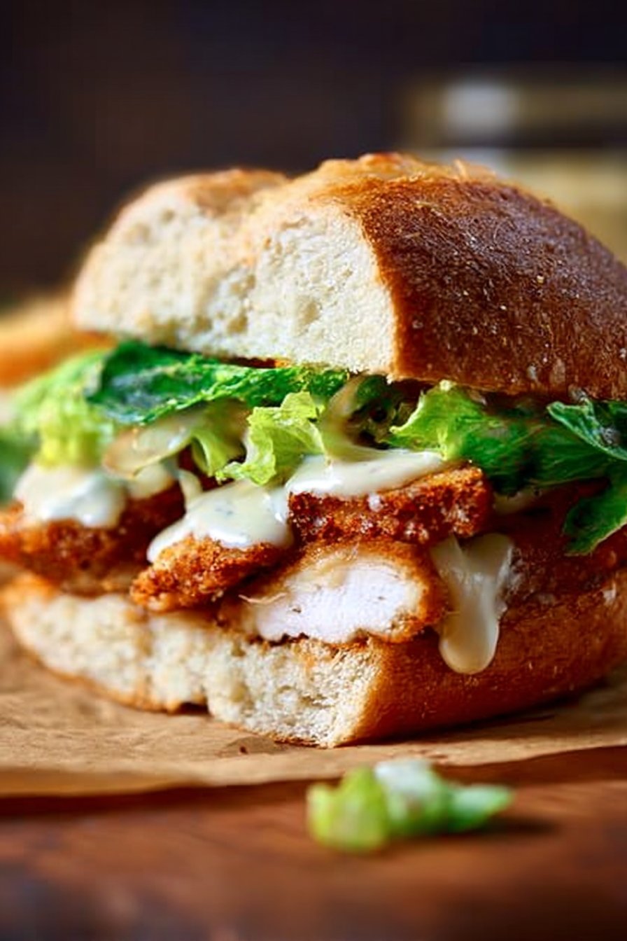 Crispy Chicken Caesar Sandwich
