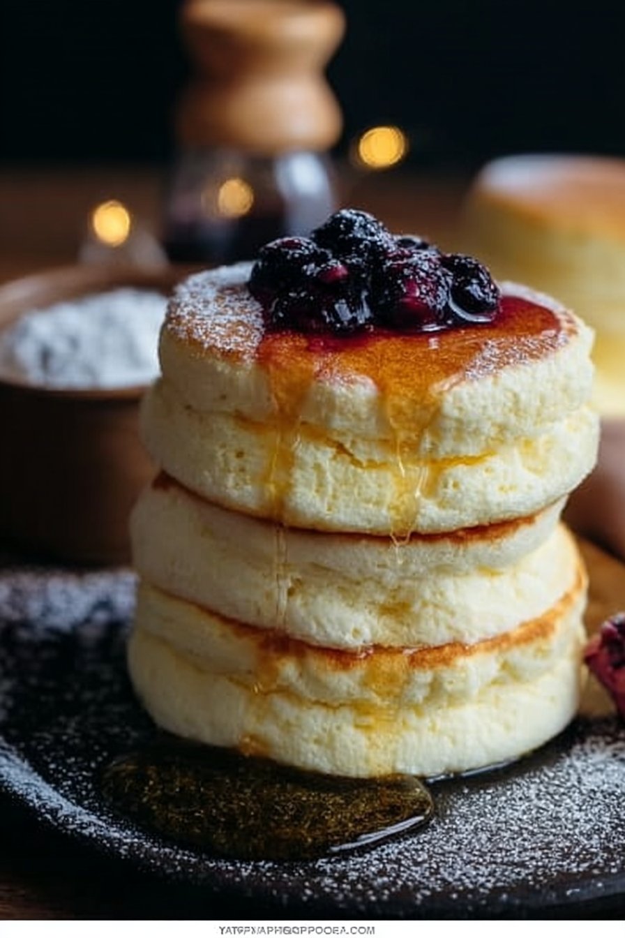 Fluffy Japanese Soufflé Pancakes
