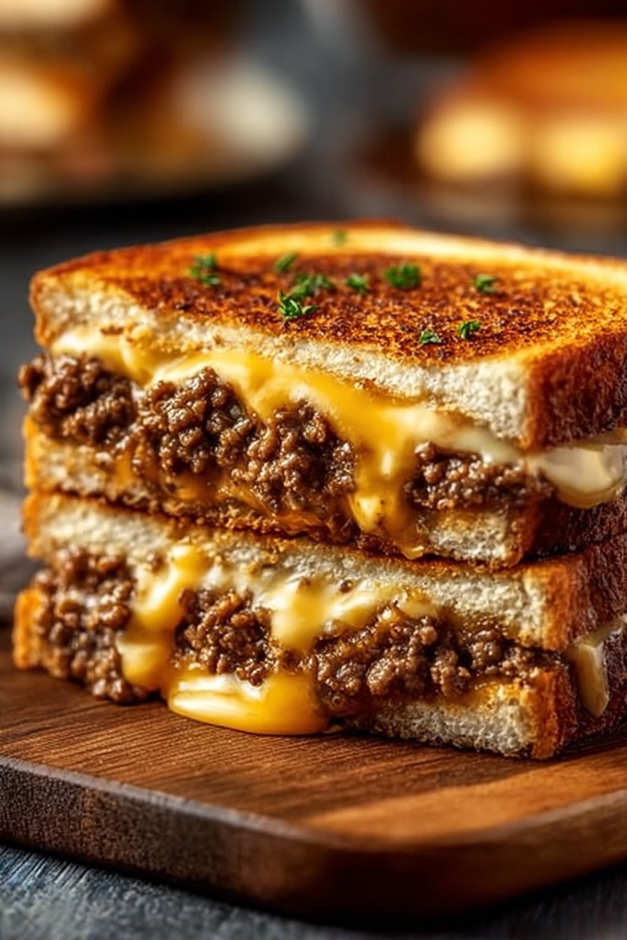 Ultimate Cheesy Ground Beef Melt