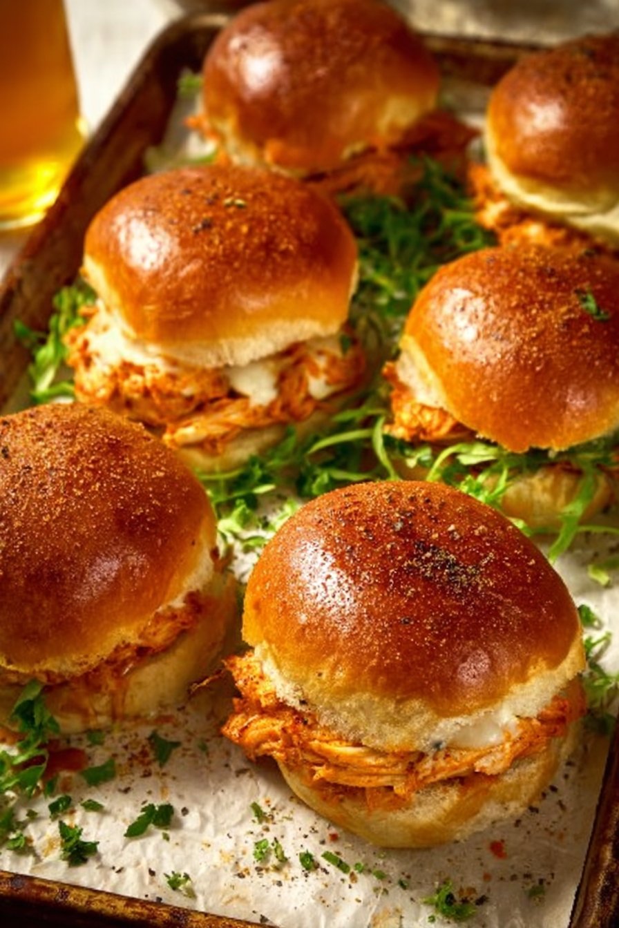 Spicy Buffalo Chicken Sliders