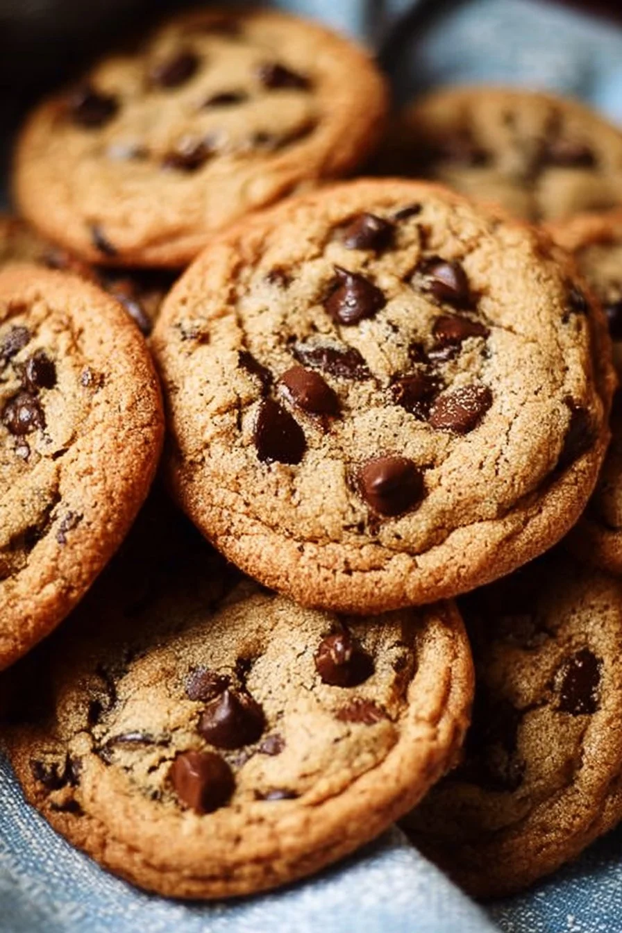 Delicious bakery style chocolate chip cookies fresh out of the oven