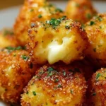Plate of cheesy Parmesan Mozzarella Bites ready to serve