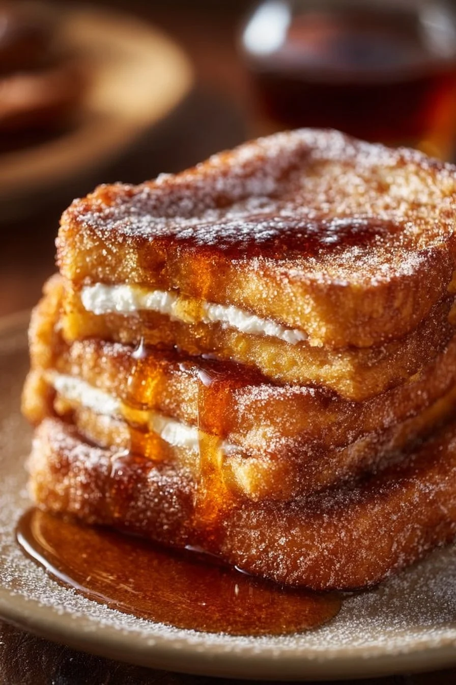 Delicious Churro French Toast topped with cinnamon and sugar