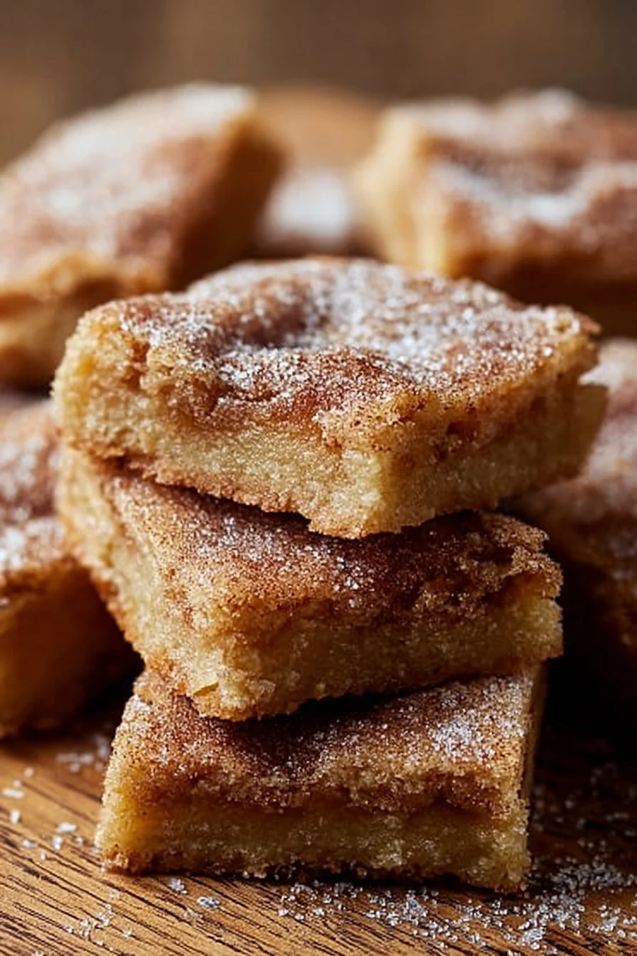 Delicious cinnamon sugar blondies, a cozy honey cinnamon dessert for any occasion
