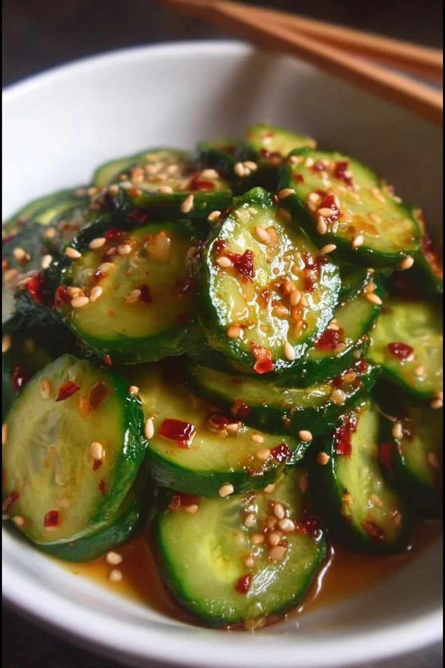 Easy Asian Cucumber Salad with fresh ingredients and vibrant colors