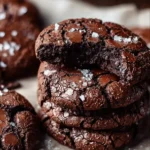 Freshly baked gourmet brownie cookies on a plate