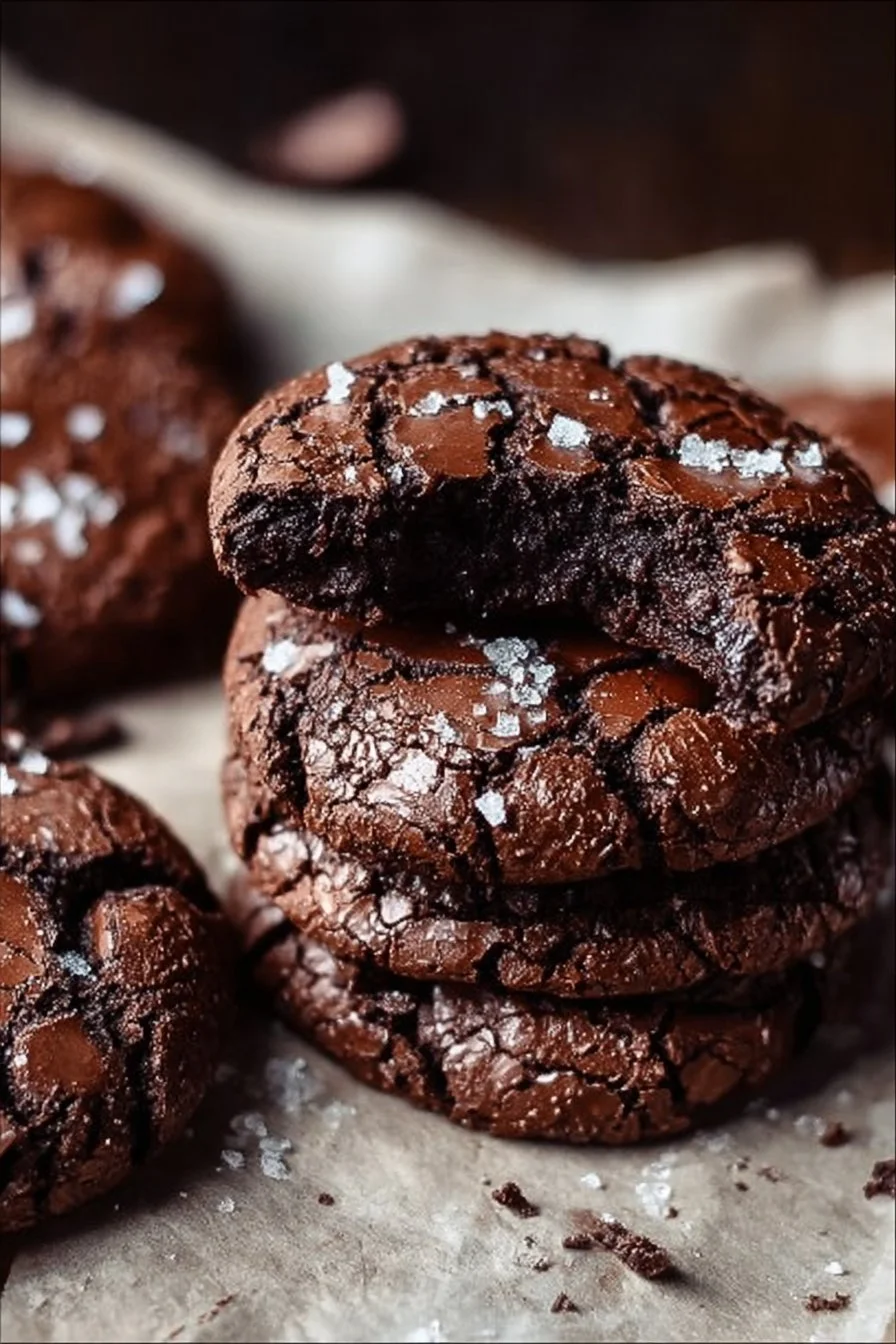 Freshly baked gourmet brownie cookies on a plate