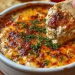 Delicious Hissy Fit Dip served in a bowl with fresh veggies and crackers