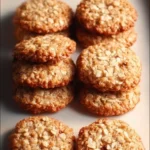 Delicious low sugar applesauce oatmeal cookies on a plate