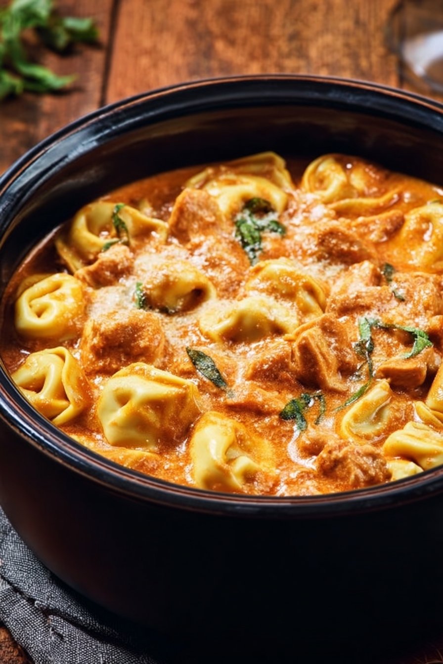 CrockPot Chicken Tortellini