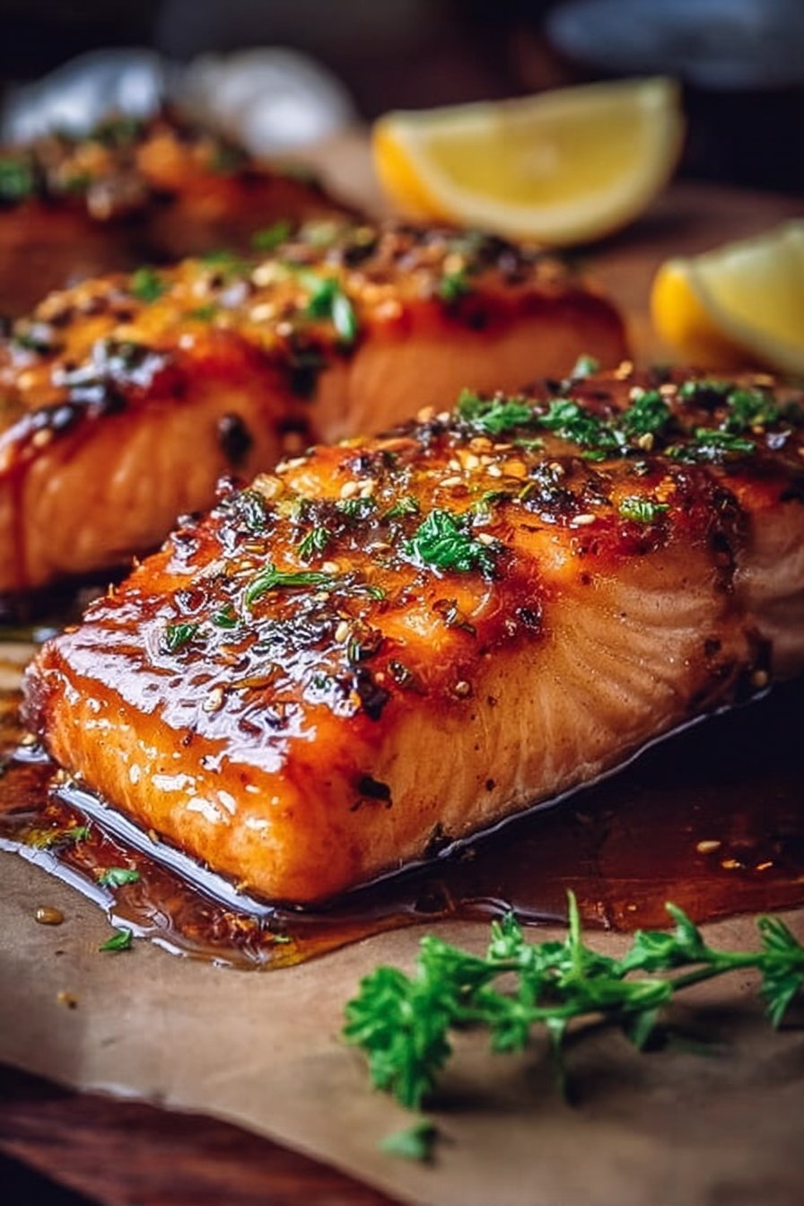 Crispy Honey Garlic Glazed Salmon Recipe