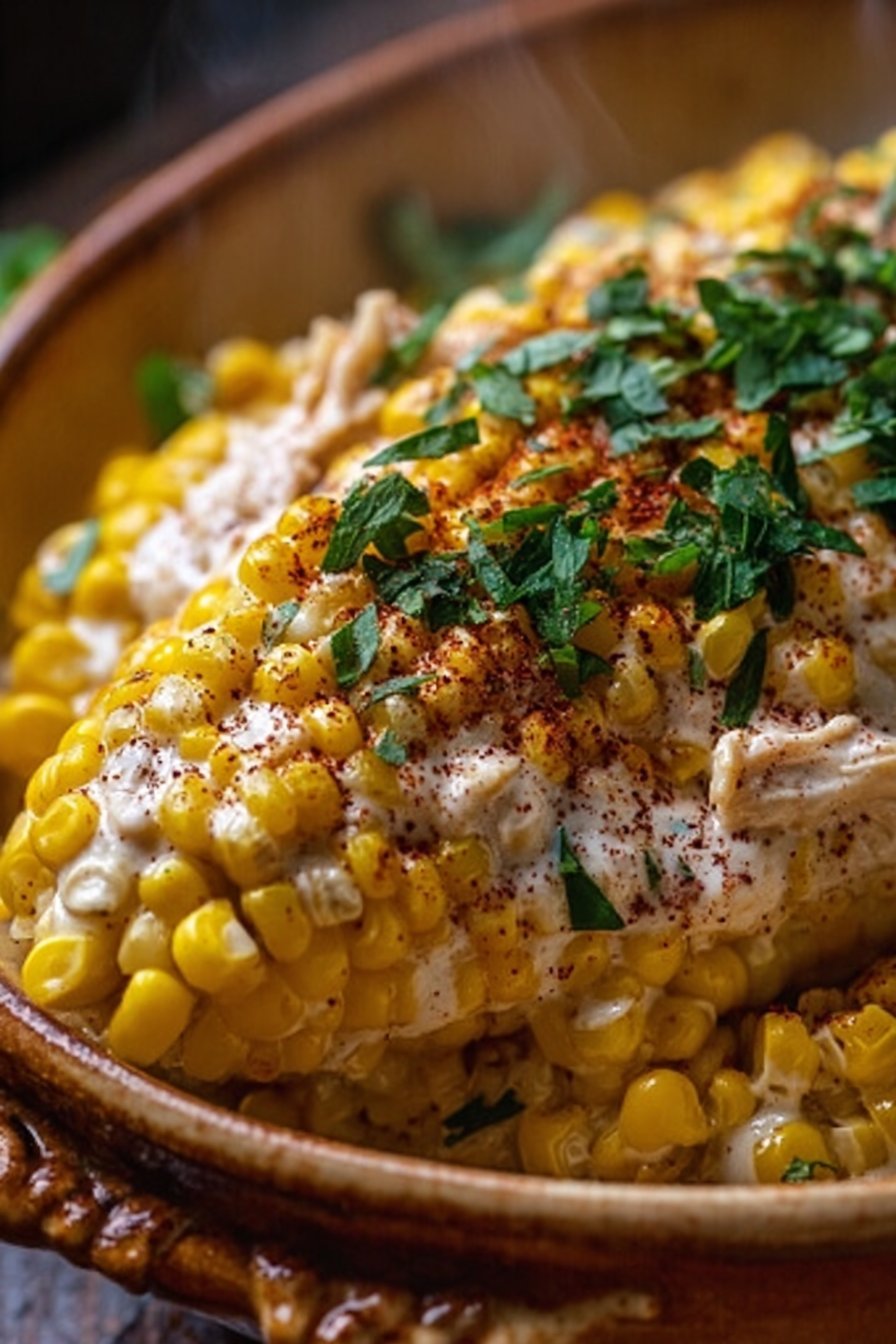 Slow Cooker Street Corn Chicken: Creamy Comfort in Every Bite