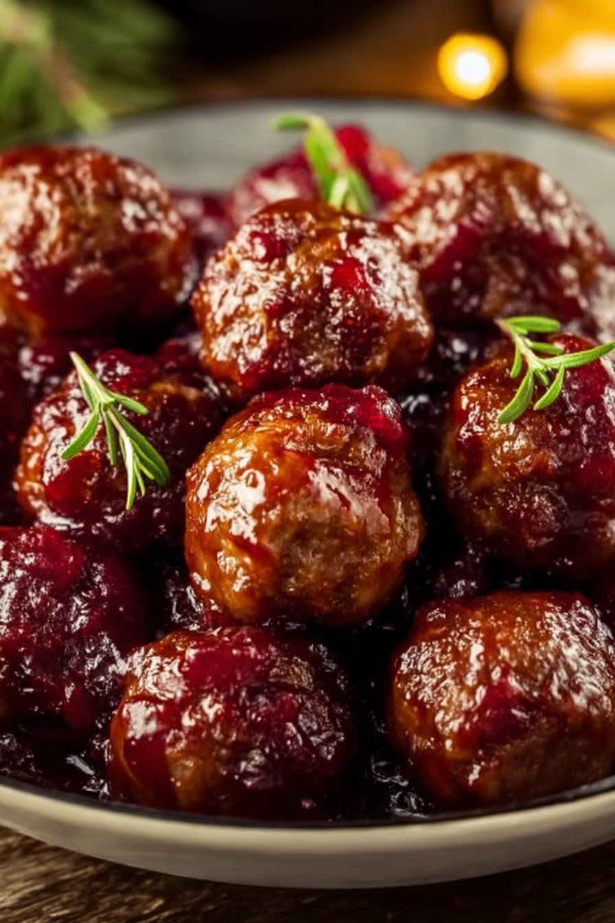 Christmas Cranberry Meatballs
