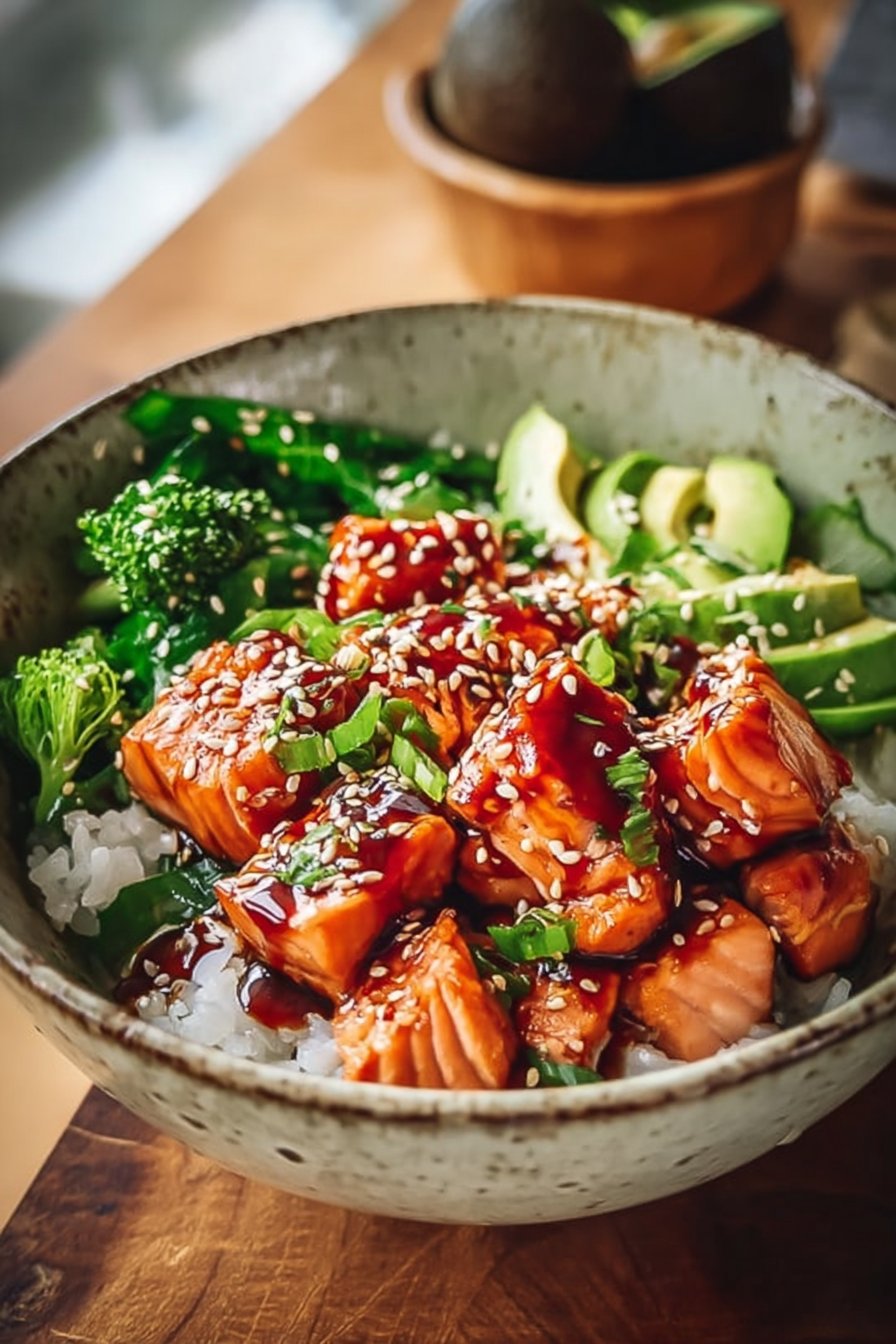 Honey Sriracha Salmon Bowls: A Sweet and Spicy Delight