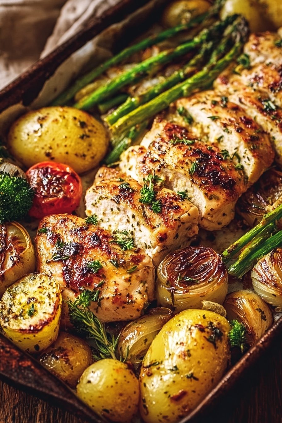 Sheet Pan Garlic Butter Chicken and Veggies