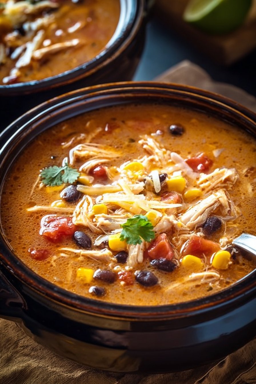 Crockpot Chicken Tortilla Soup