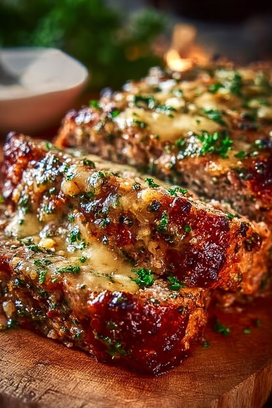 Garlic Parmesan Chicken Meatloaf