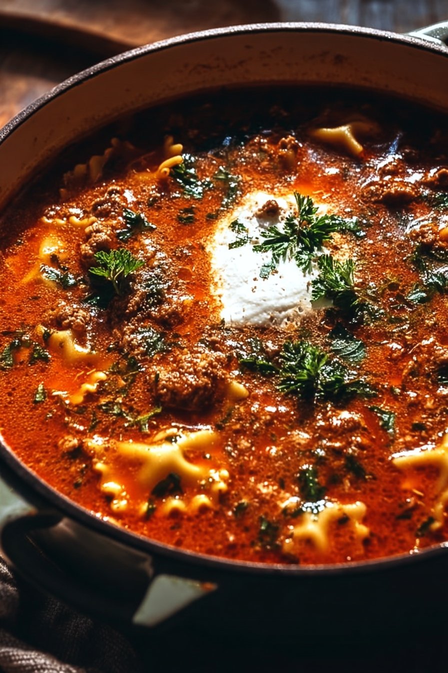 BEST EVER One-Pot Lasagna Soup Recipe!