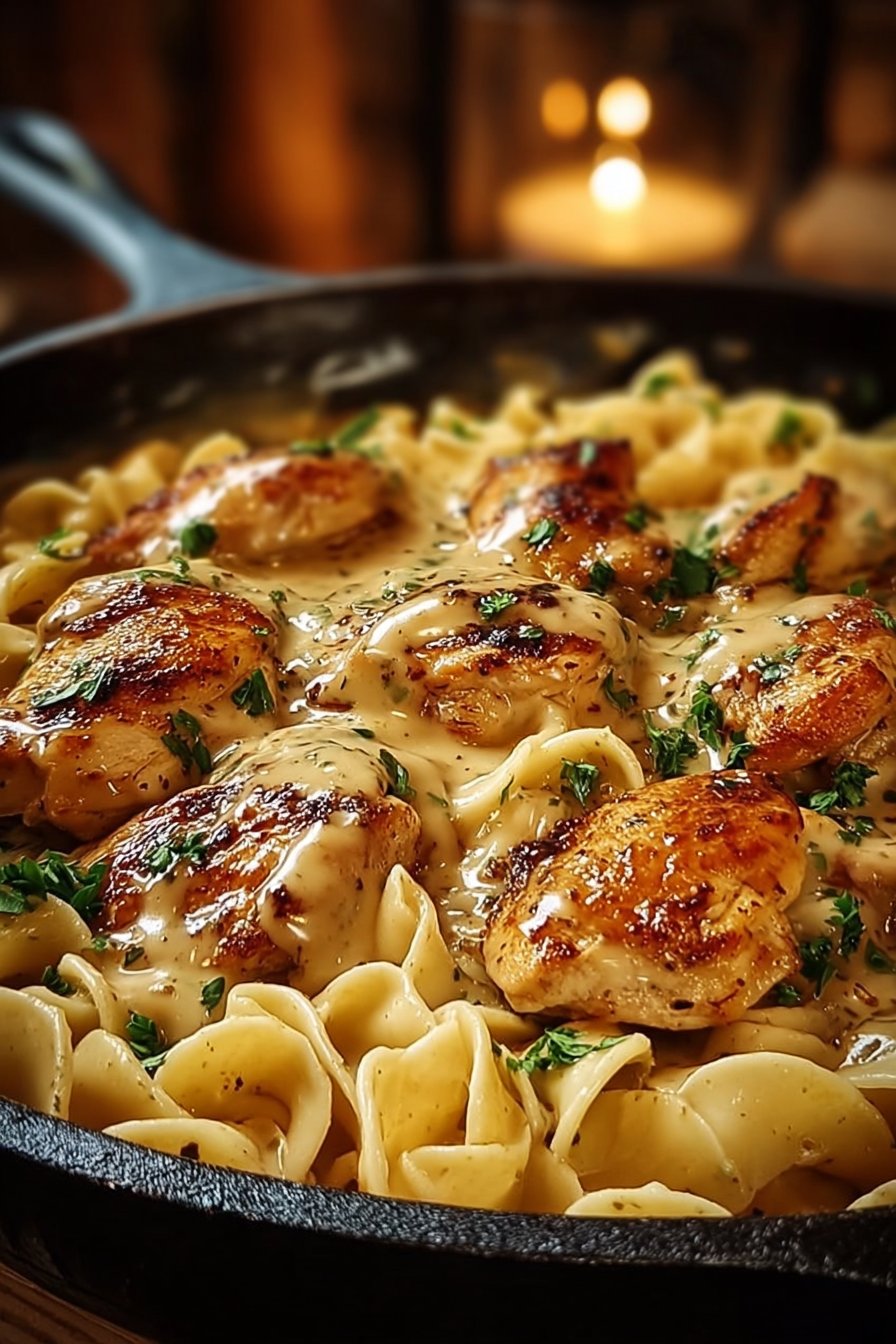 Easy One-Pan Chicken with Buttered Noodles