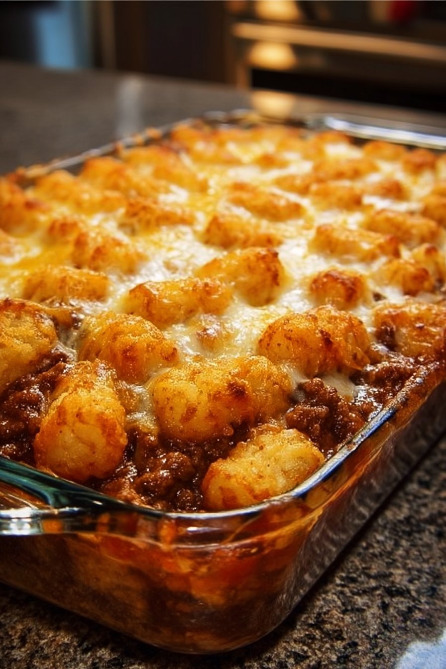 Chili Cheese Tater Tot Casserole: A Family Favorite Dish!