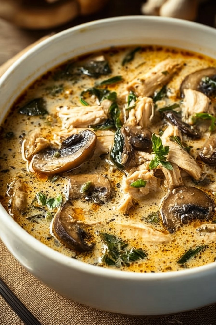 Rotisserie Chicken Mushroom Soup