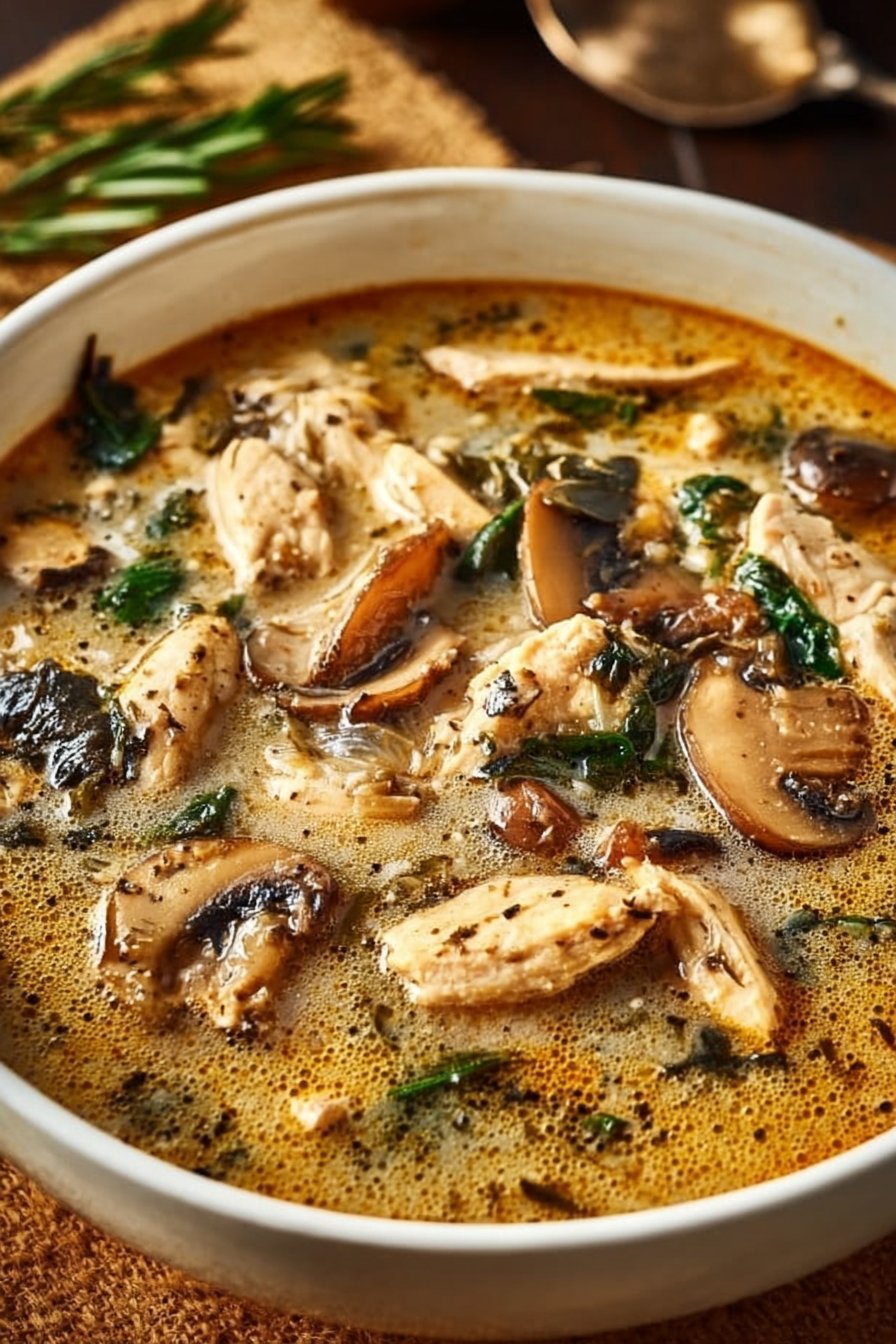 Rotisserie Chicken Mushroom Soup