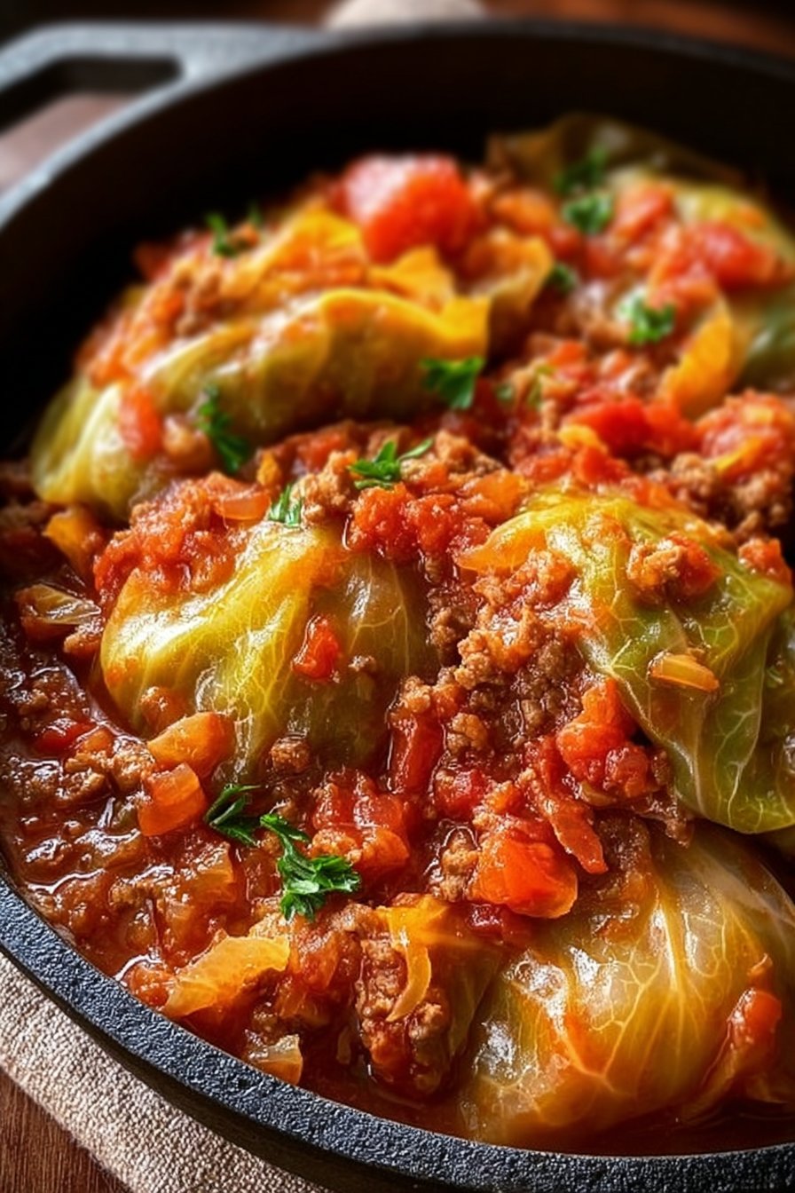 Slow Cooker Unstuffed Cabbage Rolls