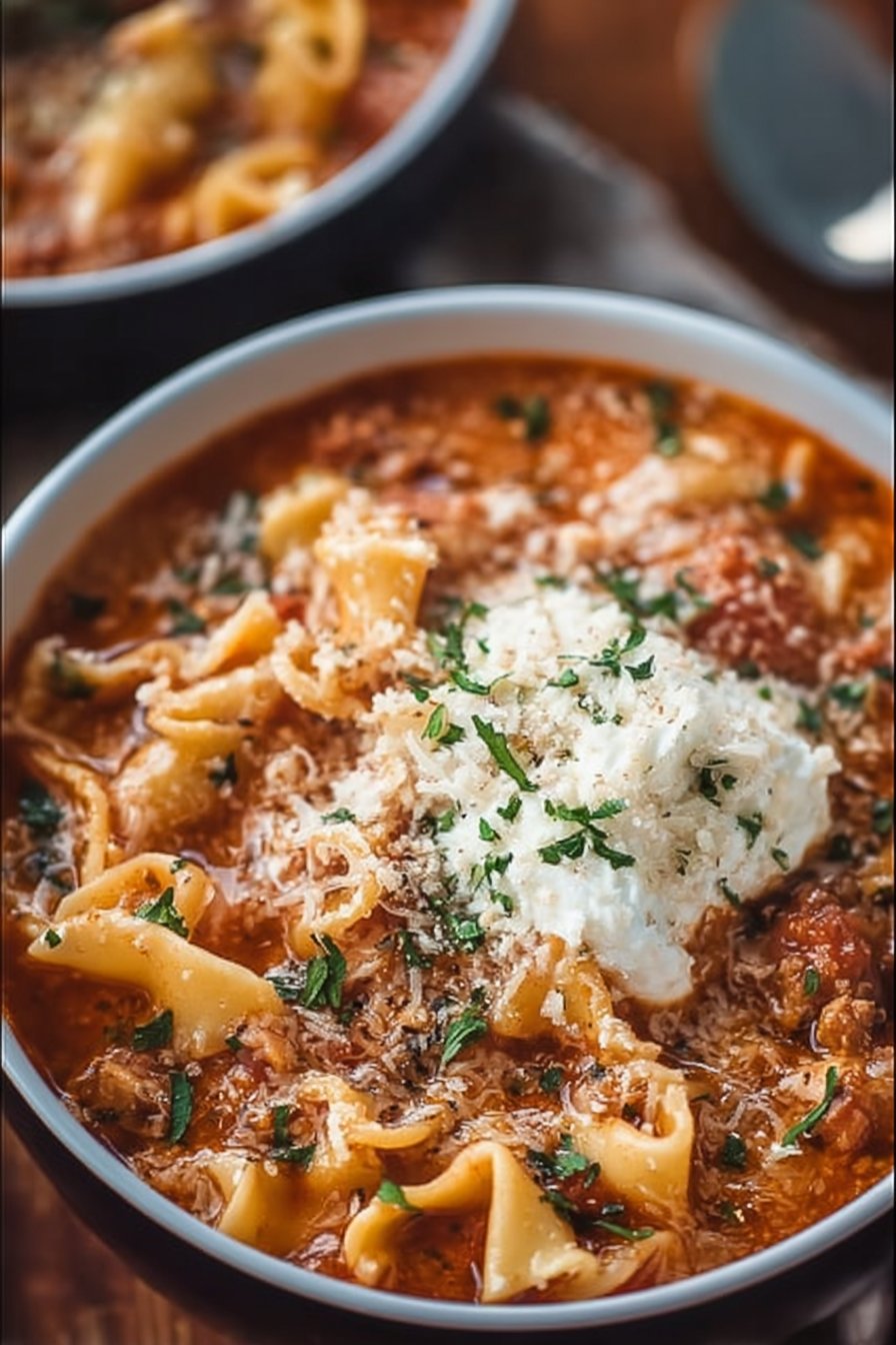 High Protein Lasagna Soup
