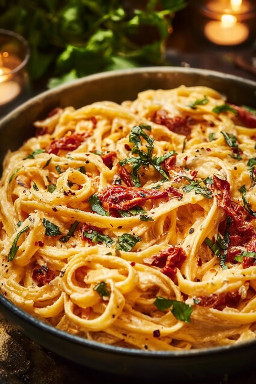 Creamy Vegan Sun-Dried Tomato Pasta