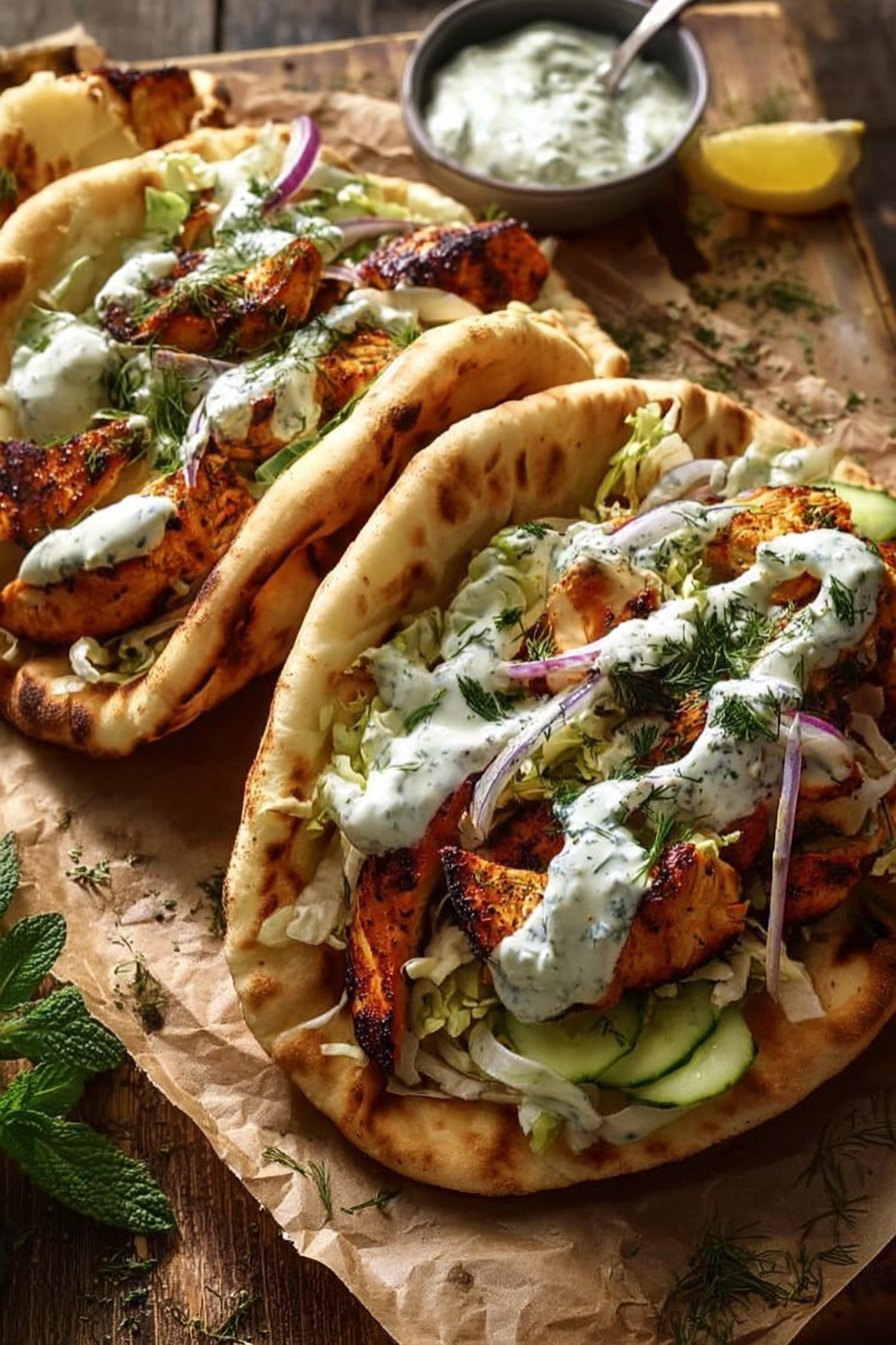 Sheet Pan Chicken Pitas with Herby Ranch