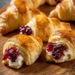 Delicious Cranberry Cream Cheese Crescent Bites on a serving platter.