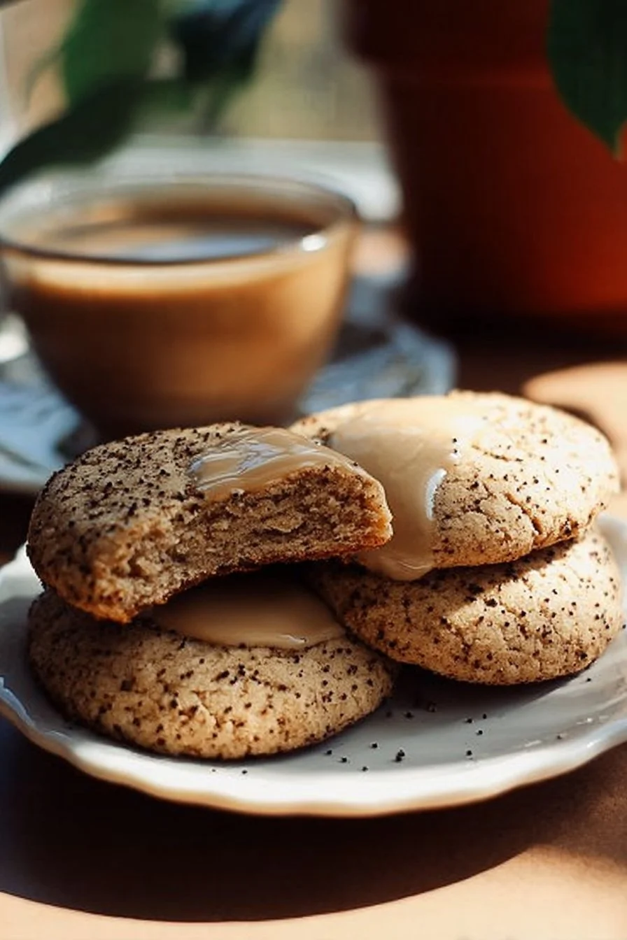 Deliciously baked espresso cookies topped with coffee grounds and chocolate chips