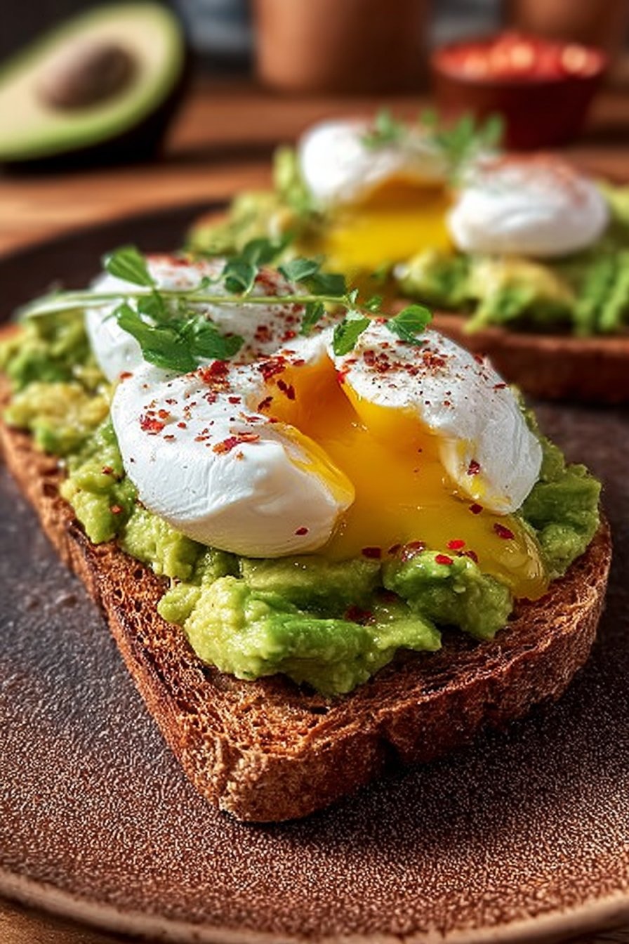 Avocado Toast Delight with Poached Egg