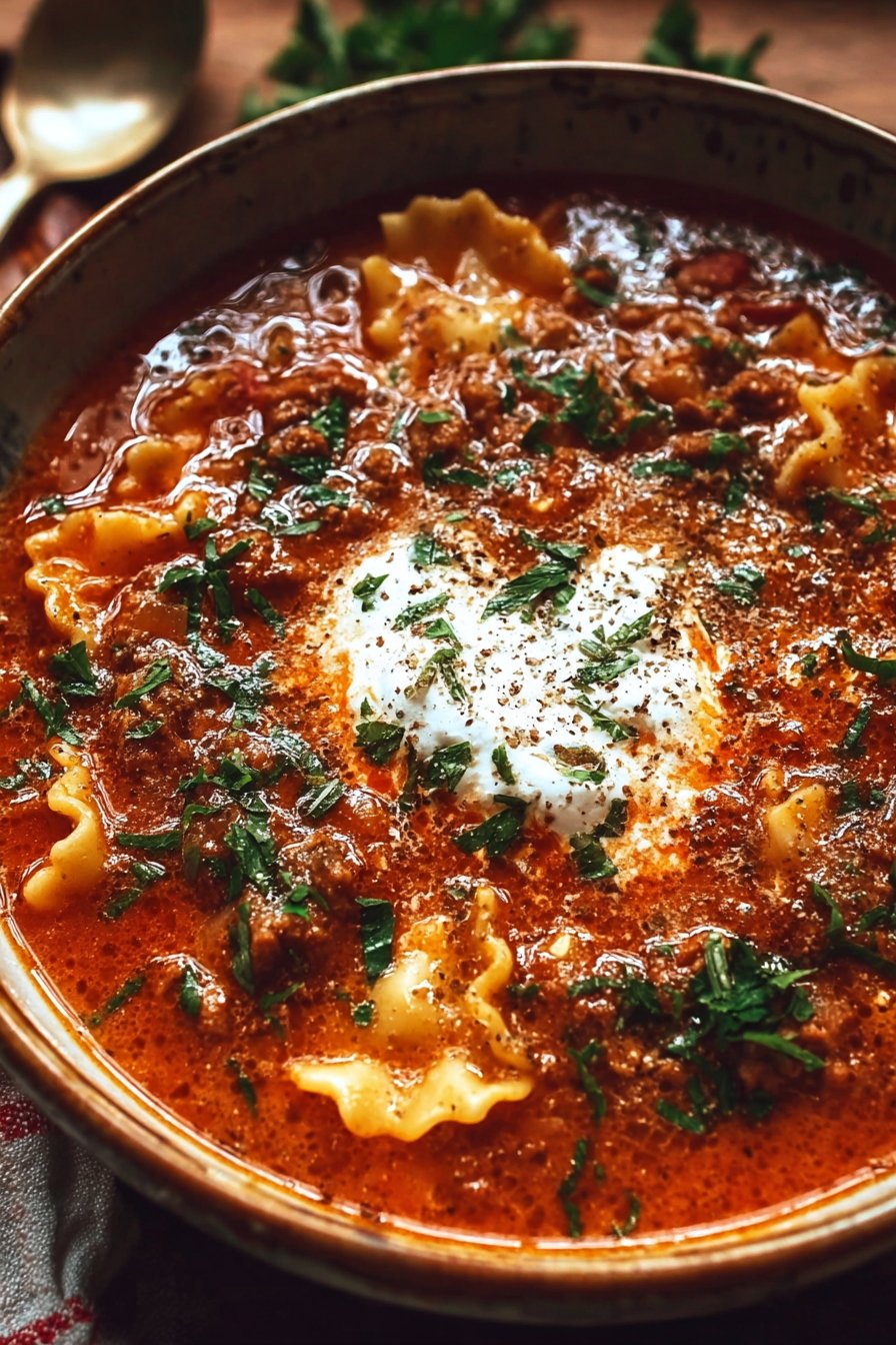 BEST EVER One-Pot Lasagna Soup Recipe!