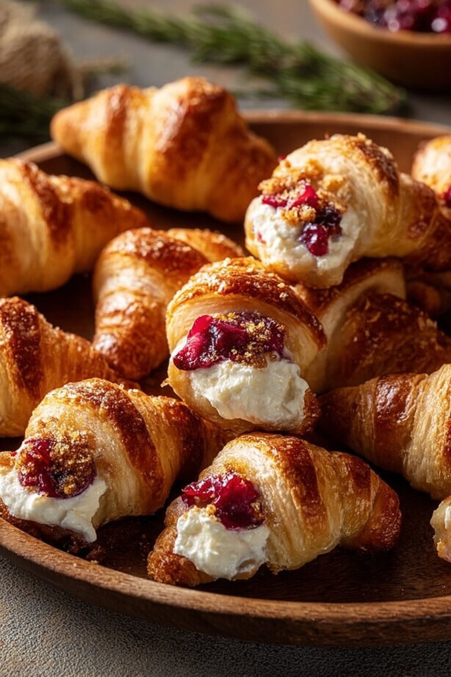 Cranberry Cream Cheese Crescent Bites